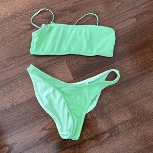 Triangl lime sparkle mica bikini